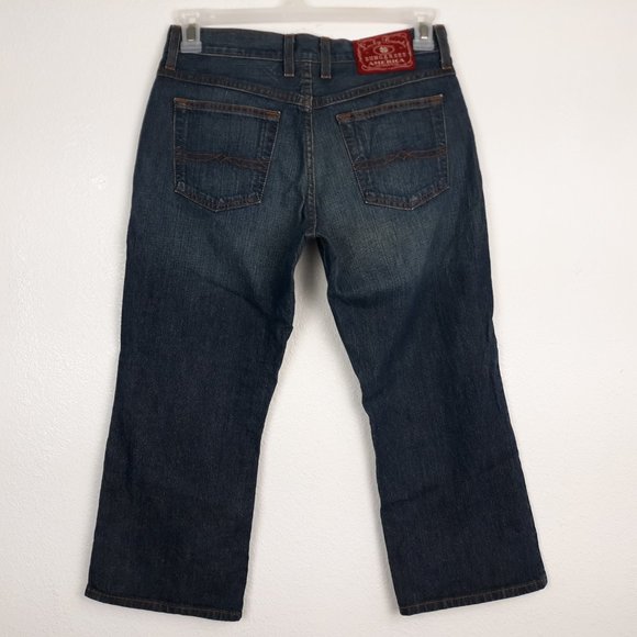 Lucky Brand Dungarees Women's Wide Leg Jeans Size 28 Crop Medium Wash Blue Denim - Picture 4 of 14